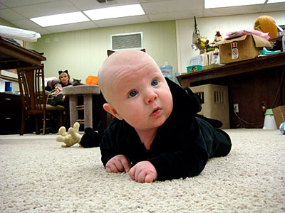 James on the floor at Ellis Truss