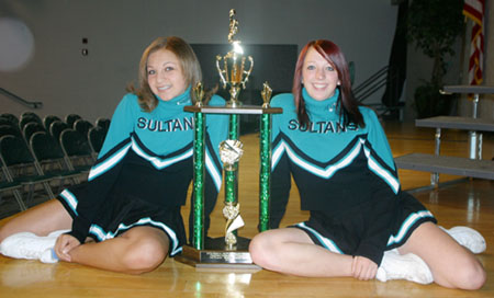 Sultana High School JV cheerleader co-captains