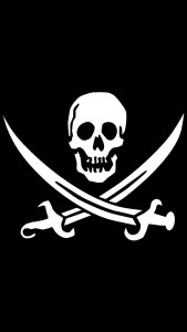 Pirate flag iPhone 5 wallpaper
