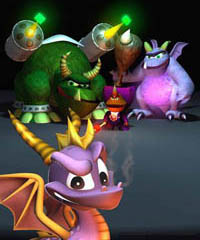 Spyro, Gulp, Ripto and Crush