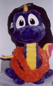 A stuffed Spyro prototype